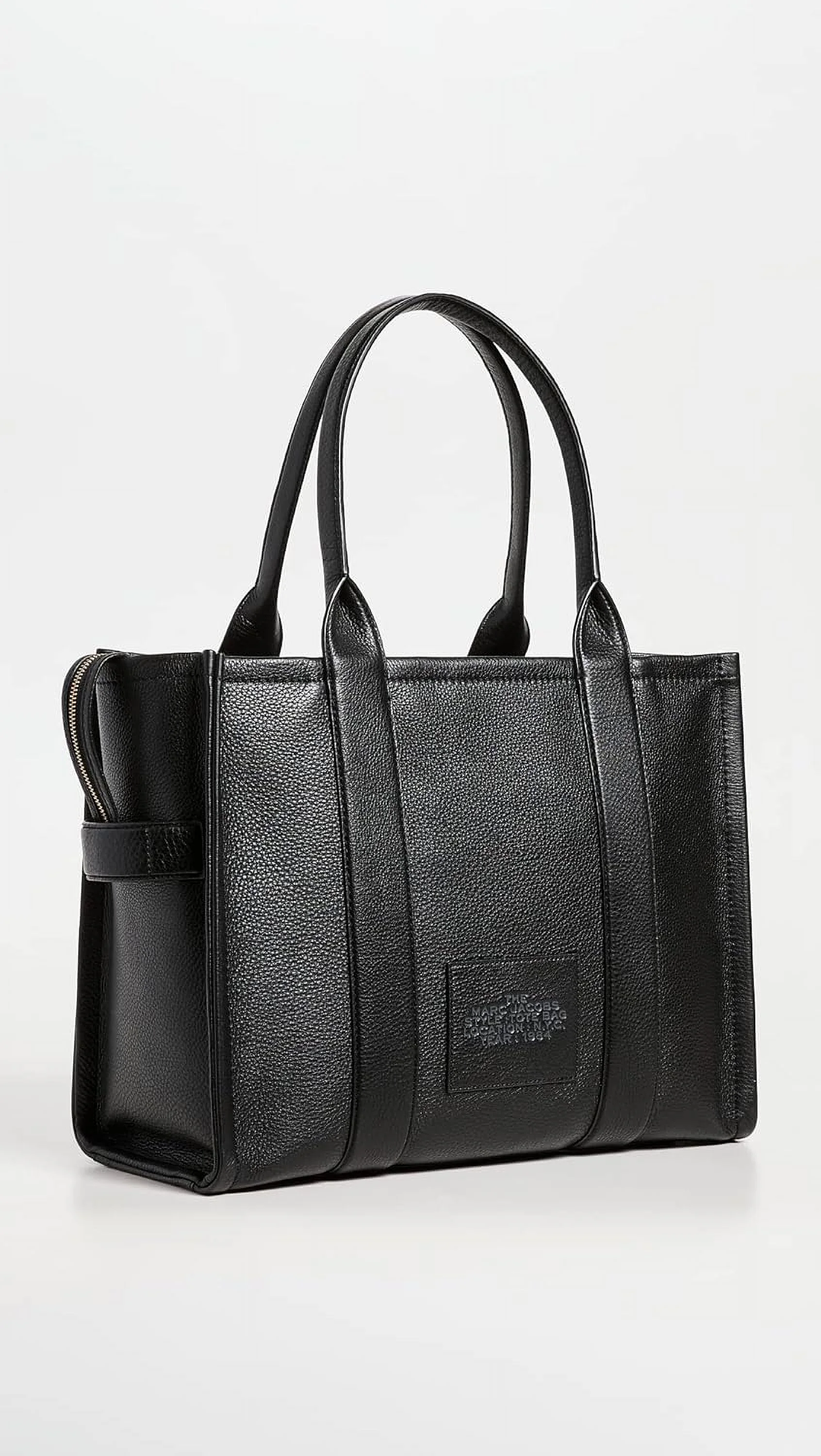 Marc Jacobs Women's The Leather Tote Bag, Black, H020L01FA21-001 One Size