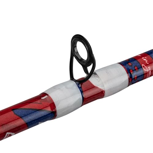 ProFISHiency Krazy Americana Baitcast Combo with 7' 1pc Medium Heavy IM7 Graphite Rod and Cork Grips