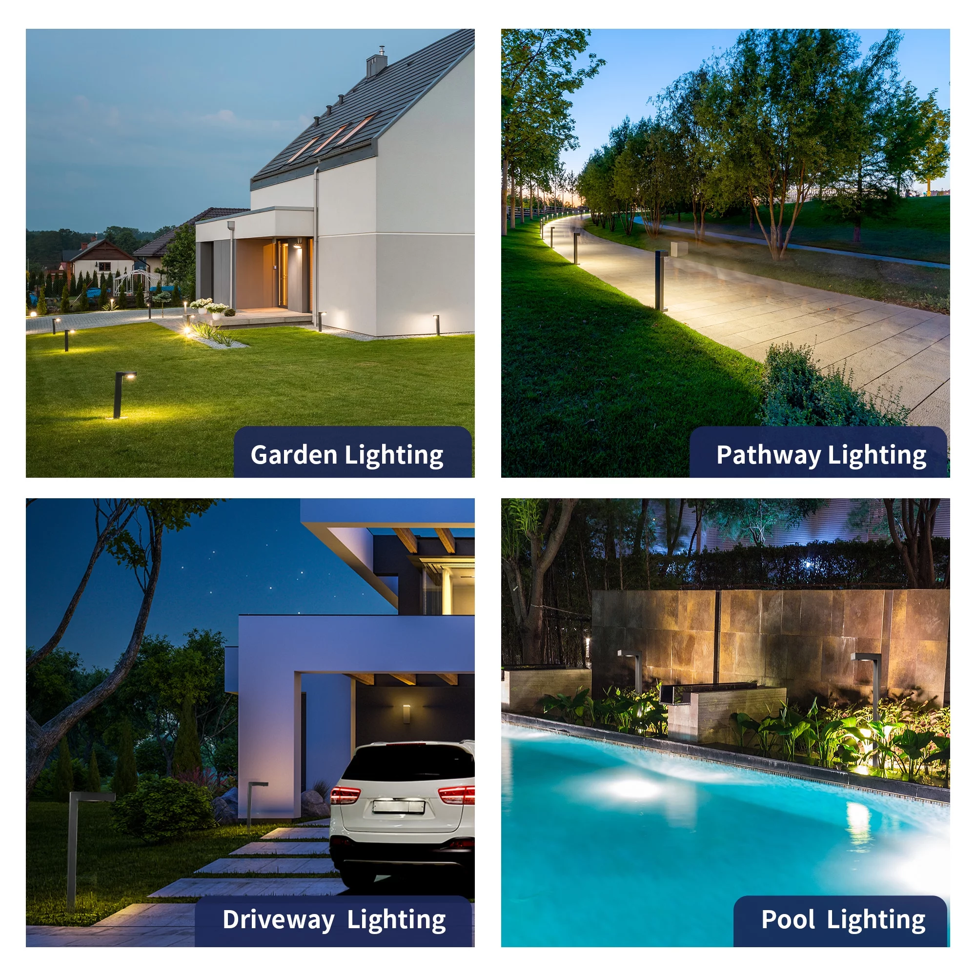 Gardenreet Brass Pathway Lights Black, Outdoor LED 12V Low Voltage Landscape Path Lights(L) for Walkway Driveway Garden Yard Without G4 Bulb(4 Pack)