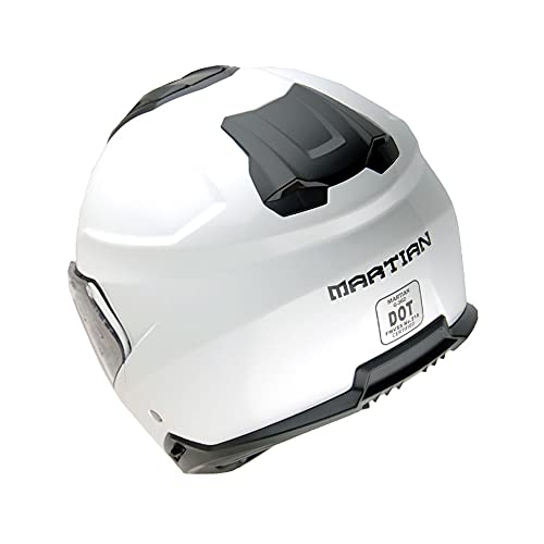 Martian Motorcycle Modular Full Face Helmet Flip up Dual Visor Sun Shield: HG362 Matt Black
