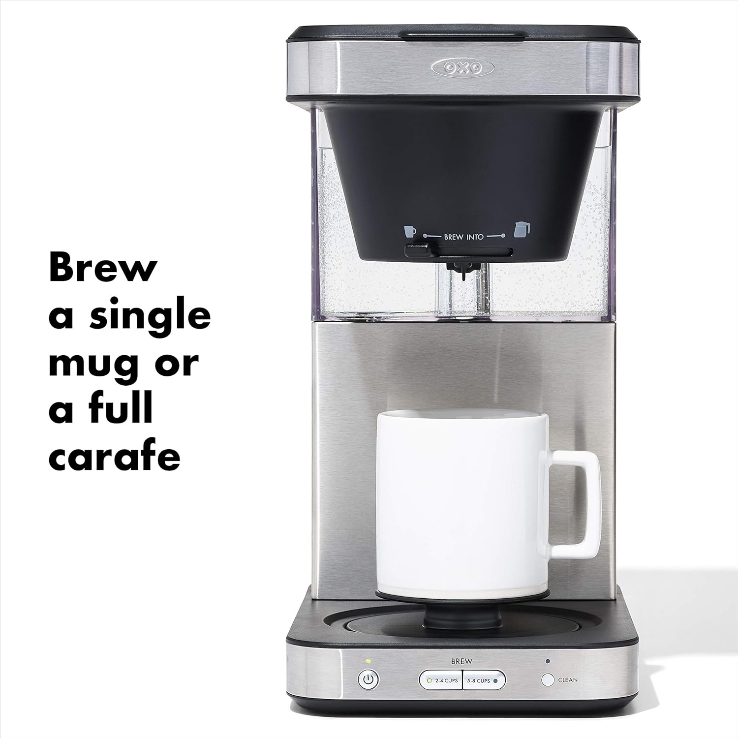 OXO Brew 8 Cup Coffee Maker, Stainless Steel 16 Oz Thermal Mug With SimplyClean Lid
