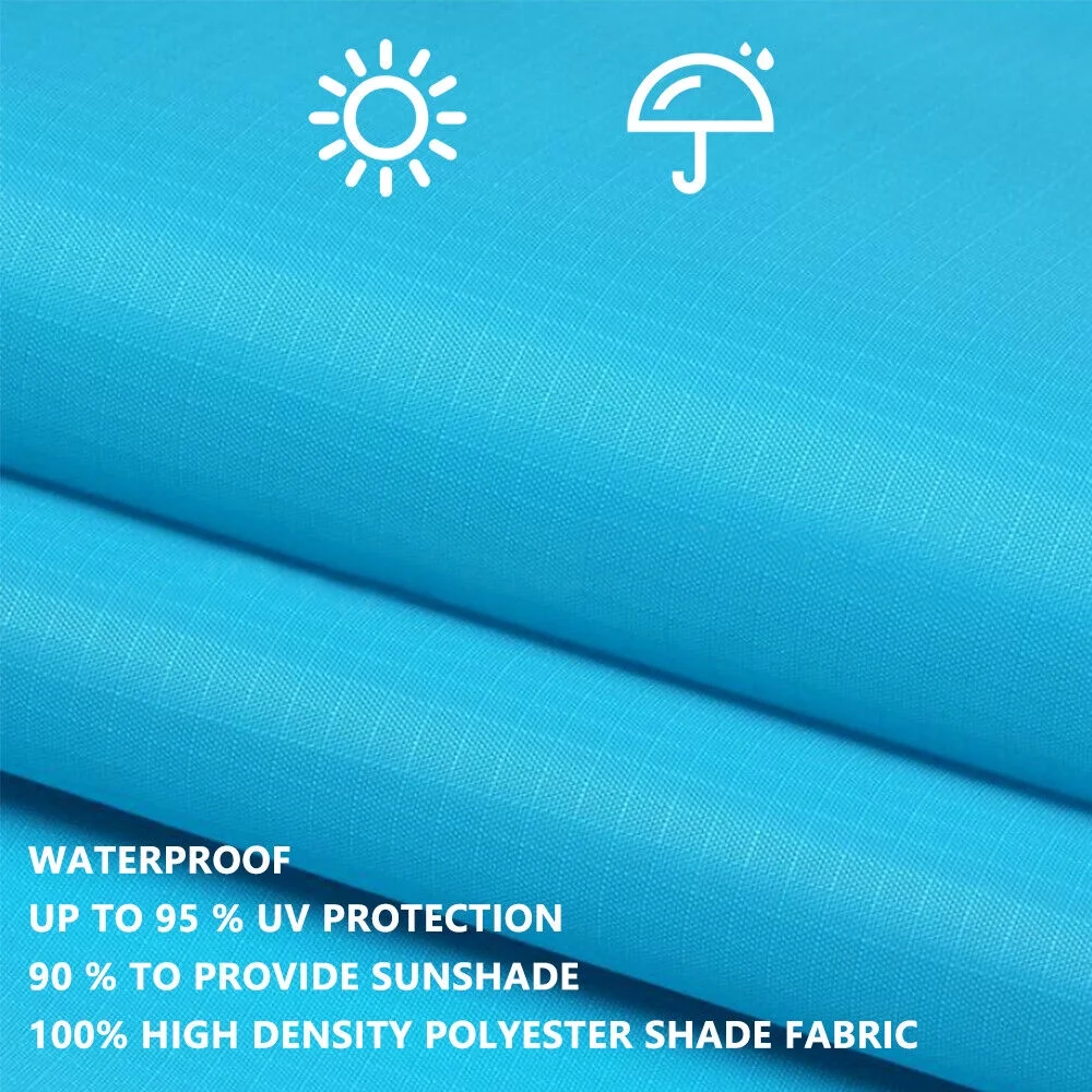 Qinuo 10'x10' Sunshade Beach Tent Canopy with Sandbags Portable Sun Shelter, Blue