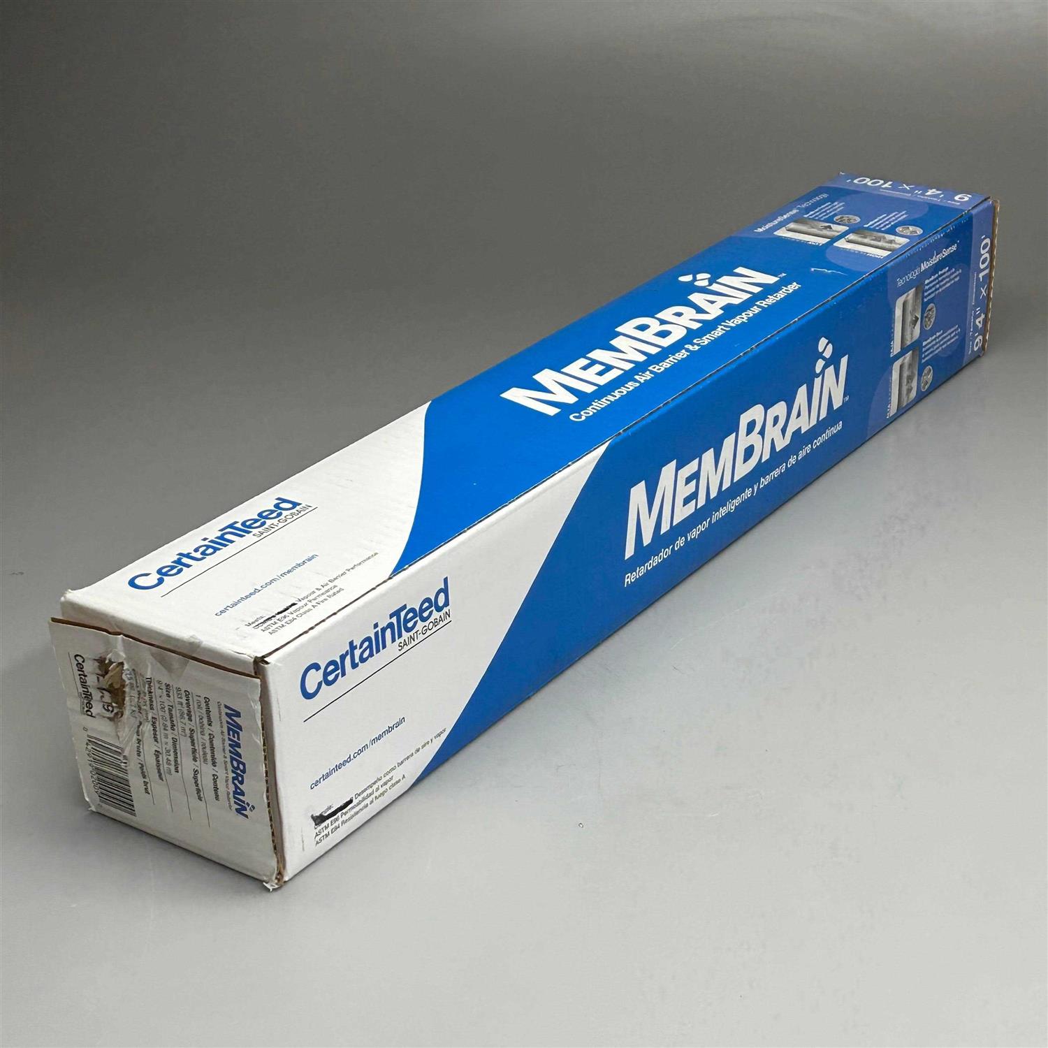 CertainTeed MemBrain 9 ft. W x 100 ft. L Air Barrier and Smart Vapor Retarder Roll 933 sq ft - Shop Hardware Tools Online Store