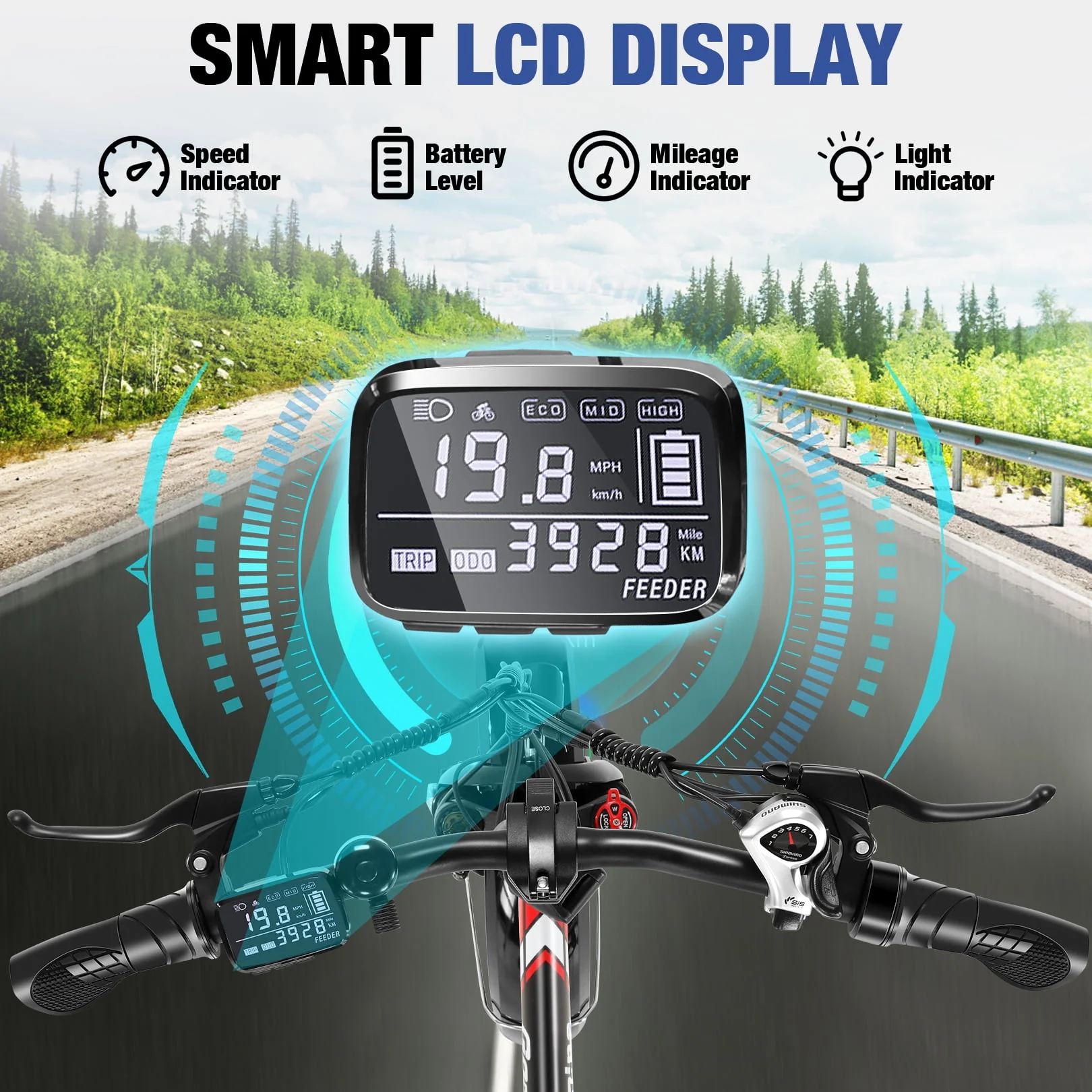 Gocio 3.0 Fat Tire Electric Bike Folding Electric Bicycle for Adults with LCD Display