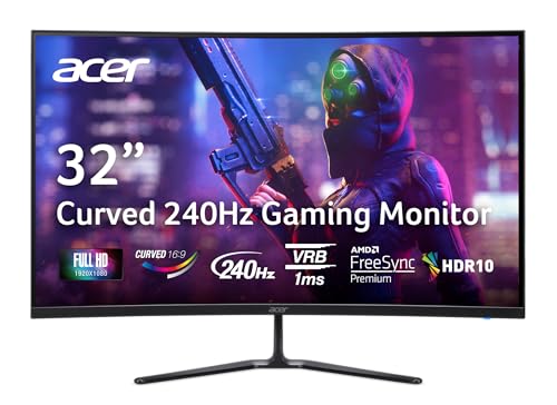 Acer Nitro 27" Full HD 1920 x 1080 1500R Curve PC Gaming Monitor | AMD FreeSync Premium | 165Hz Refresh | 1ms (VRB) | ZeroFrame Design | 1 x Display
