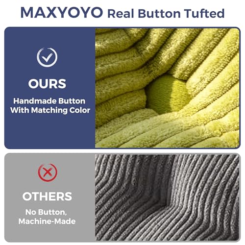 MAXYOYO Folding Sofa Bed, L-Shaped Convertible Sofa Bed with Armrest Foldable Sleeper Couch with Pillow