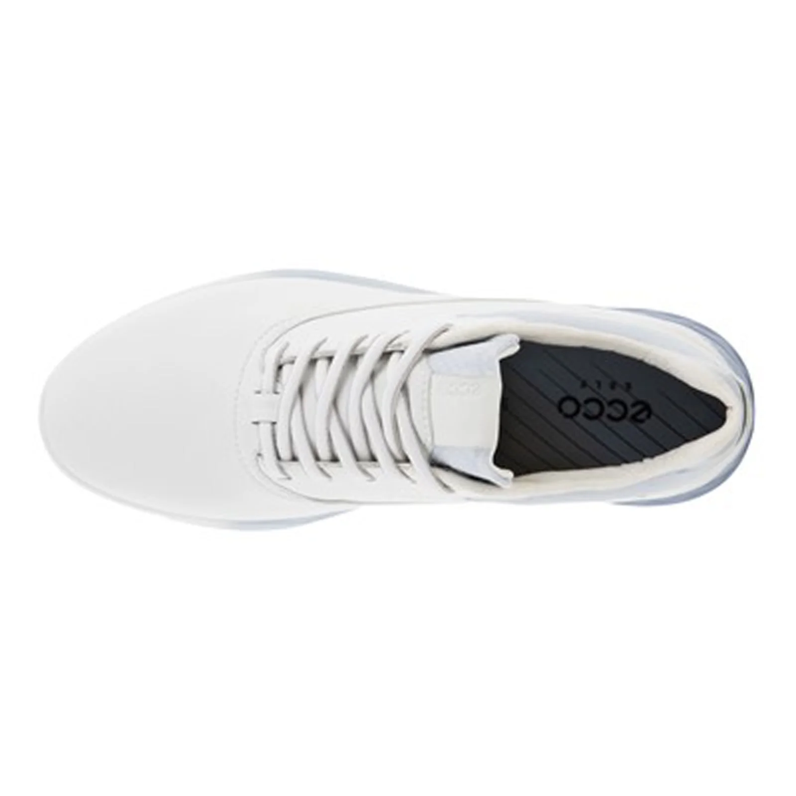 Ecco Women's Golf S-Three Shoe in White Dusty Blue Air