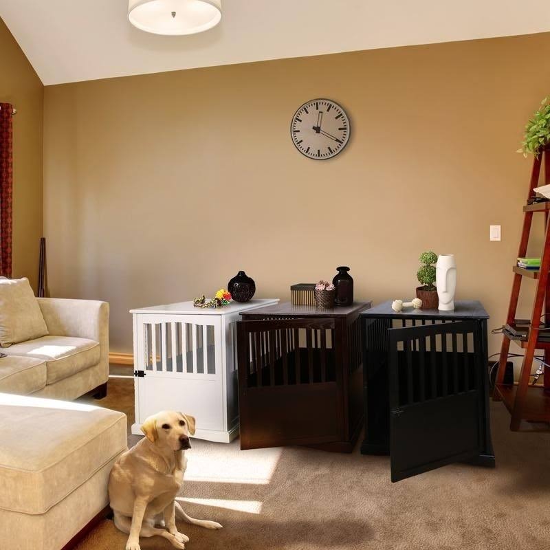 Casual Home Pet Crate End Table - Walnut