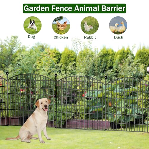 10 Panels No Dig Decorative Garden Fence - 40 in (H) x 23.6 ft (L)
