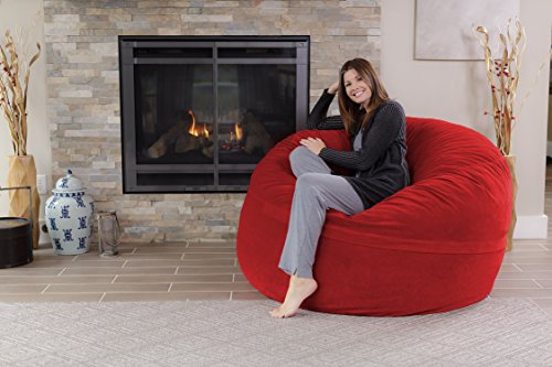 Chill Sack Bean Bag Chair - 5' Giant Memory Foam Lounge Chair with Soft Microfiber Cover – Cozy Furniture for Living Room, Dorm