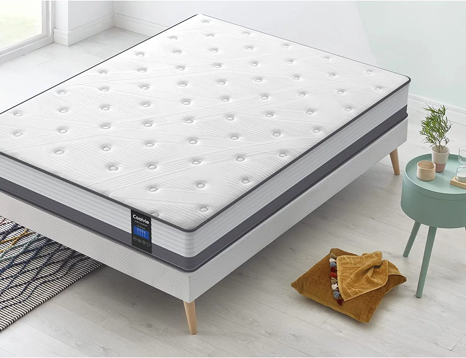 Full Mattress, Coolvie 10 Inch Full Size Gel Memory Foam Hybrid Mattress