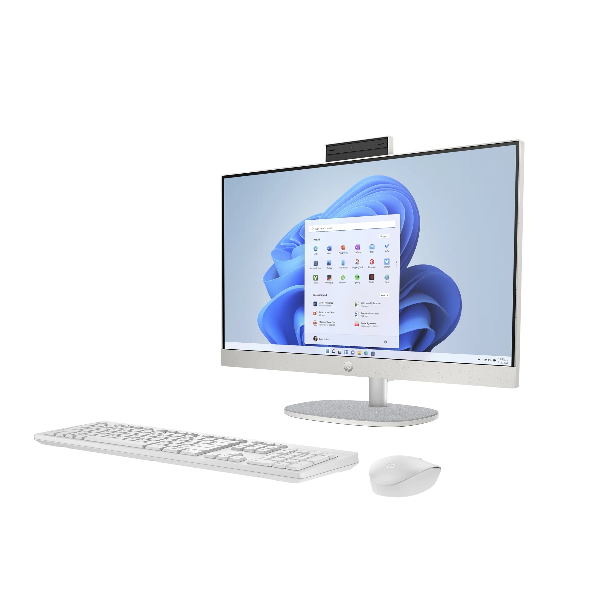 HP All-in-One Desktop 24-CR0070, 24" Touch FHD IPS, Intel Core i5-1335U, 8GB DDR4, Intel UHD Graphics, 256GB SSD, Windows 11 Home, Shell white