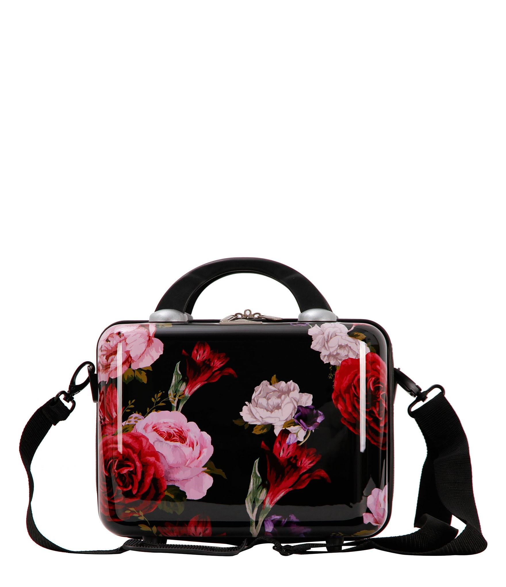 Triforce Versailles Collection Floral Travel Beauty Case, Black Floral