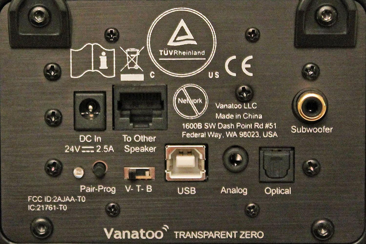 Vanatoo Transparent Zero Powered Speakers - Bluetooth Speakers - Speakers AUX, USB, Optical, Analog - Computer Speakers - TV Speakers