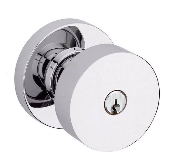 Baldwin 5234044ENTR Estate Contemporary Keyed Entry Knobset Non-Egress Function for 2-1/4 inch Thick Doors Satin Brass Lifetime