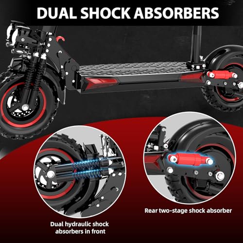 Electric Scooter Adults,11" Off-Road Tires,48V 18/21AH Big Battery,1200W Motor,34 Mph,34/37 Miles Long Range,Dual Braking System