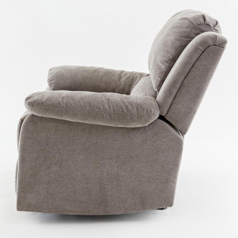 Comfort Pointe Troy Ash Grey Microfiber Glider Rocker Recliner