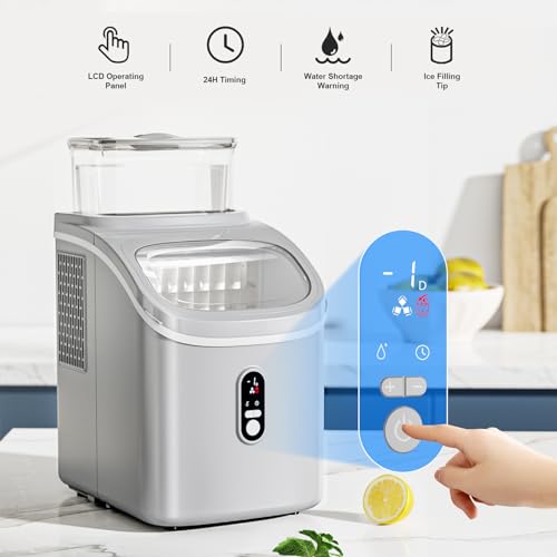Ice Cube Maker Antarctic Star Countertop Ice Machine, 2 Ways to Add Water, 30Lbs/24H, 16Pcs/13Mins, Self-Cleaning, Ice Scoop&Ice Basket