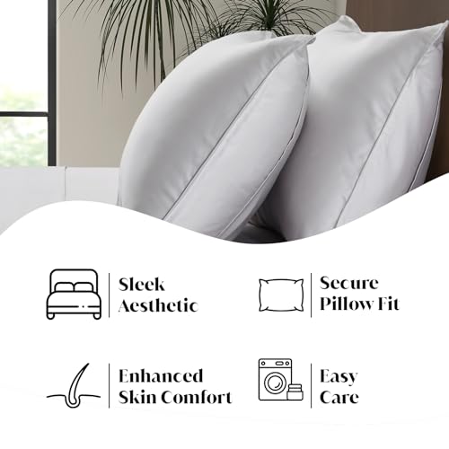 Luxury Bamboo Market | Queen Size Bed Sheet Set | 100% Viscose Made from Bamboo | Organically Grown | Ultra Soft | Cooling Sheets for Hot Sleepers |