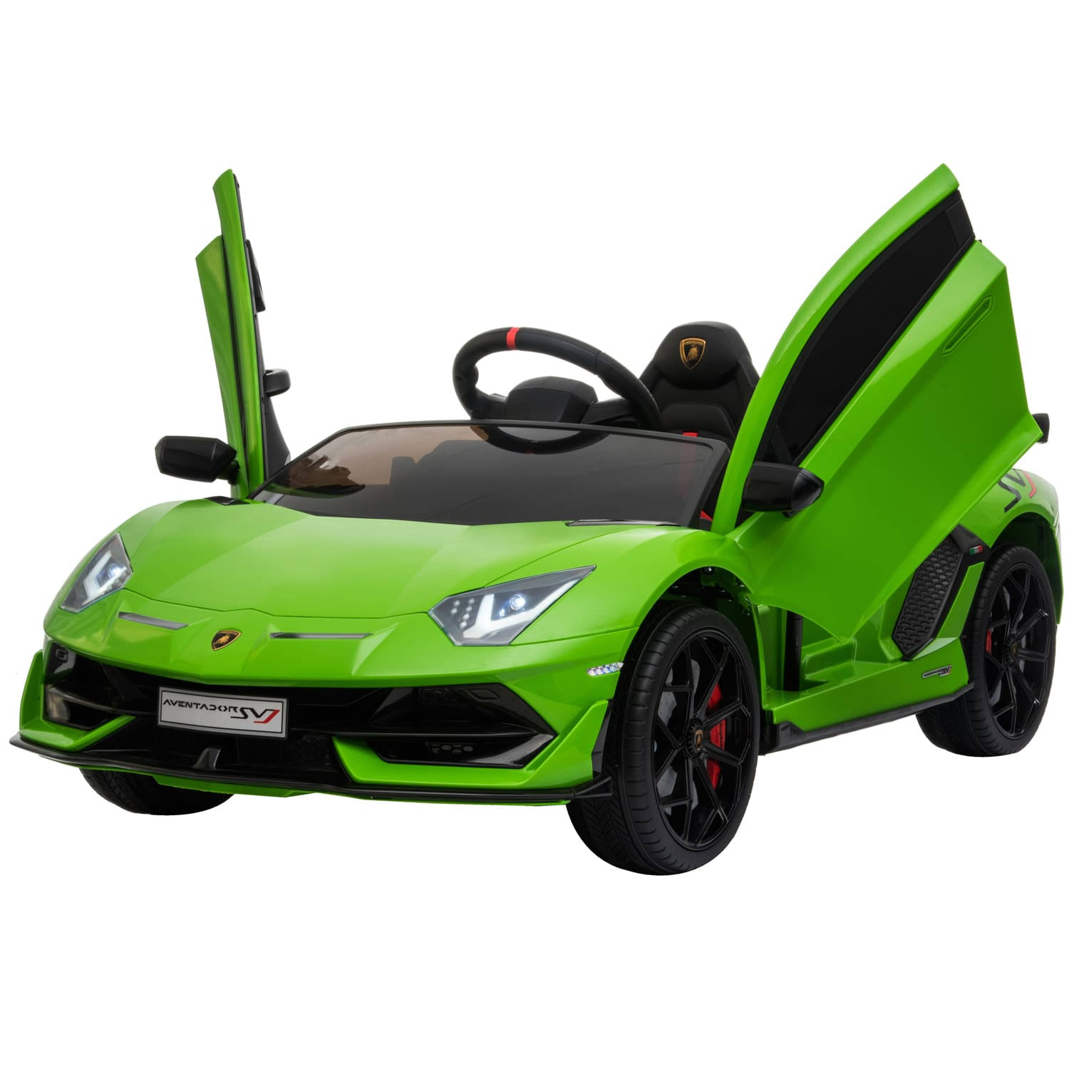 12V Kids Ride on Car Lamborghini Aventador SVJ Green