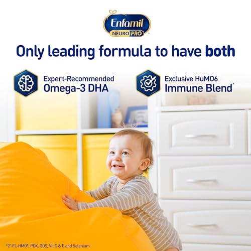 Enfamil NeuroPro Baby Formula, Milk-Based Infant Nutrition, MFGM* 5-Year Benefit, Expert-Recommended Brain-Building Omega-3 DHA
