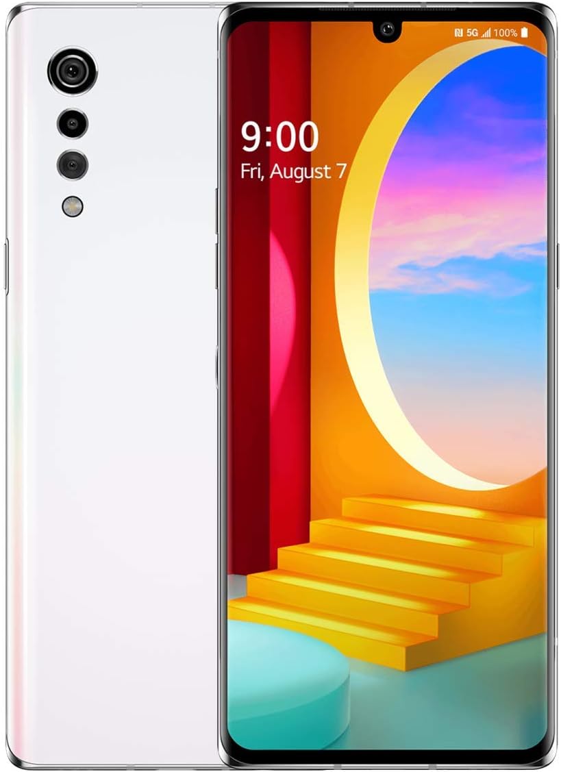 LG Velvet 5G LM-G900TM, US 5G/Global 4G LTE, 128GB, 6GB RAM, Aurora White - T-Mobile Unlocked (AT&T, Metro, Global) - 64GB SD Bundle