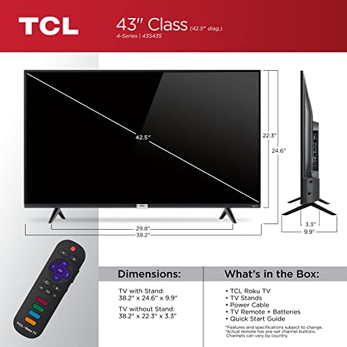Tcl Television S435 4K Led Renewed television