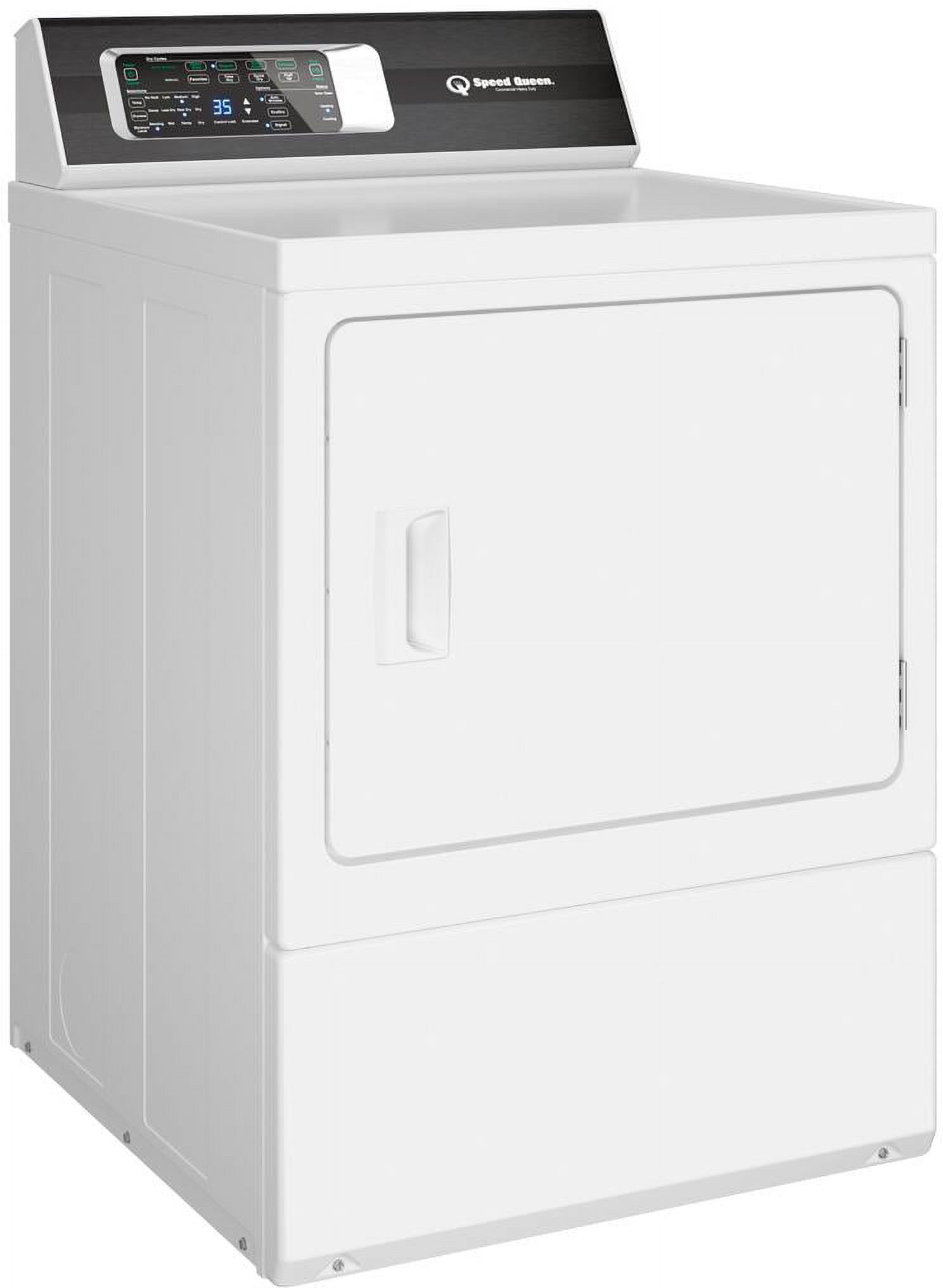 Speed Queen DR7003WE 27 inch ; Electric Dryer with 7 cu. ft. Capacity; Steam Sanitize; Pet Plus; Steam Boost; Drum Lighting; Up-Front Lint Filter