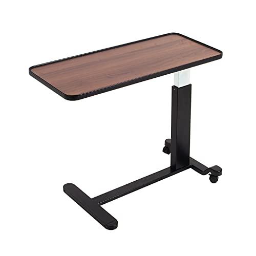Medical Adjustable Overbed Bedside Table with Wheels Serve Meals, Use Laptop/Computer, Writing Over Bed Table Great for Elderly, Hospital Patients