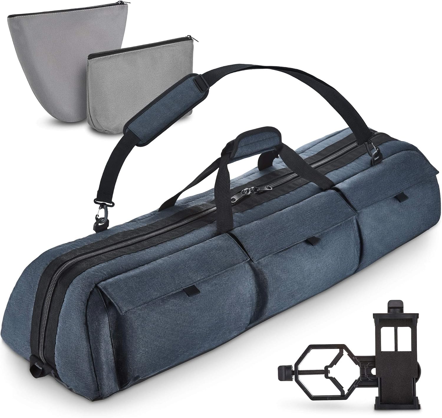 Multipurpose Telescope Bag – Shock-Absorbent Telescope Carrying Case with Adjustable Shoulder Strap and Extra Storage – Military-Grade