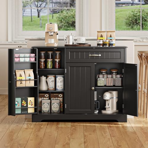 Gizoon Kitchen Sideboard Buffet Cabinet with Storage Small Coffee Bar Cabinet with Drawer