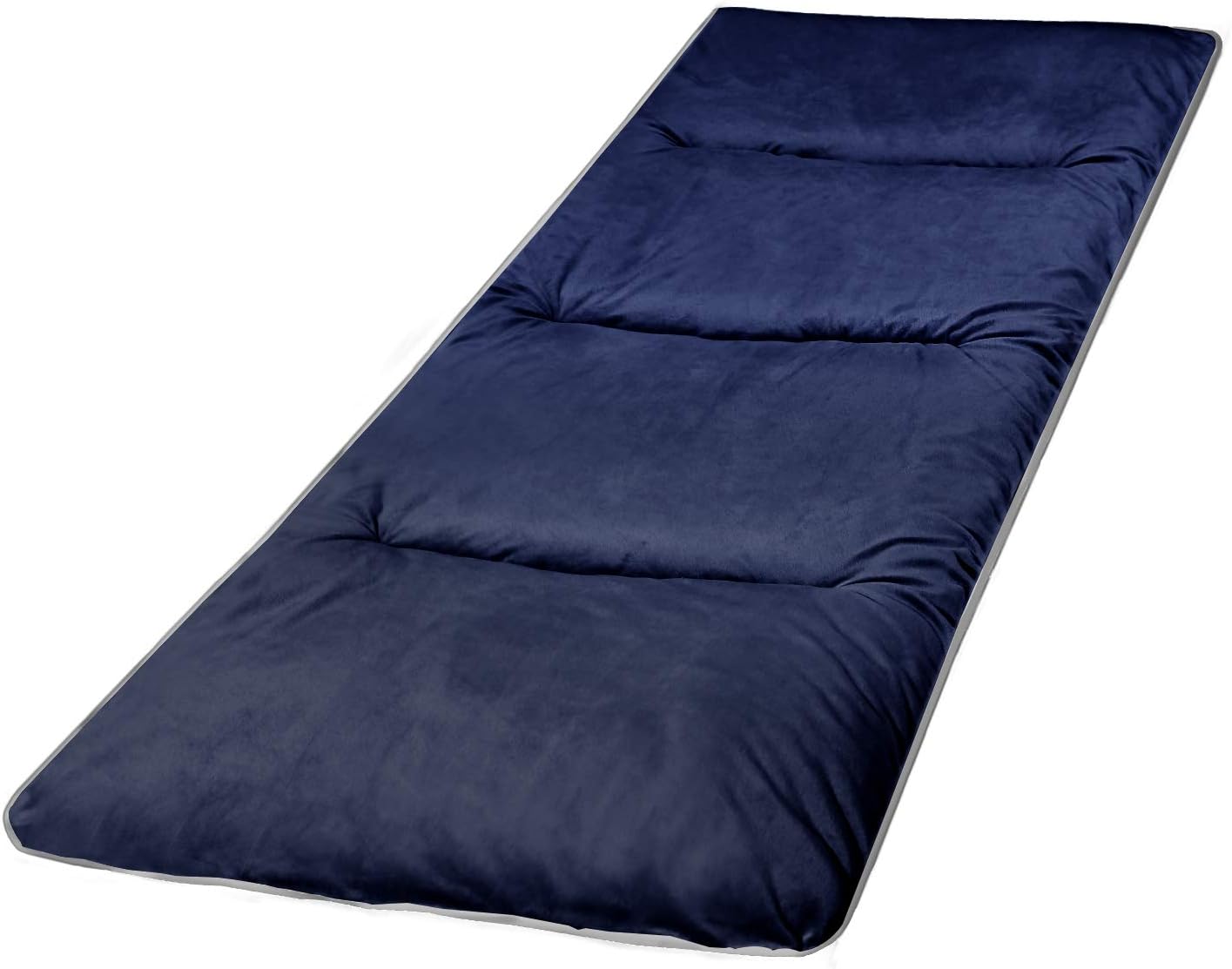REDCAMP Cot Pads for Camping, Soft Comfortable Cotton Sleeping Cot Mattress Pad 75"x29", Grey and Navy Blue