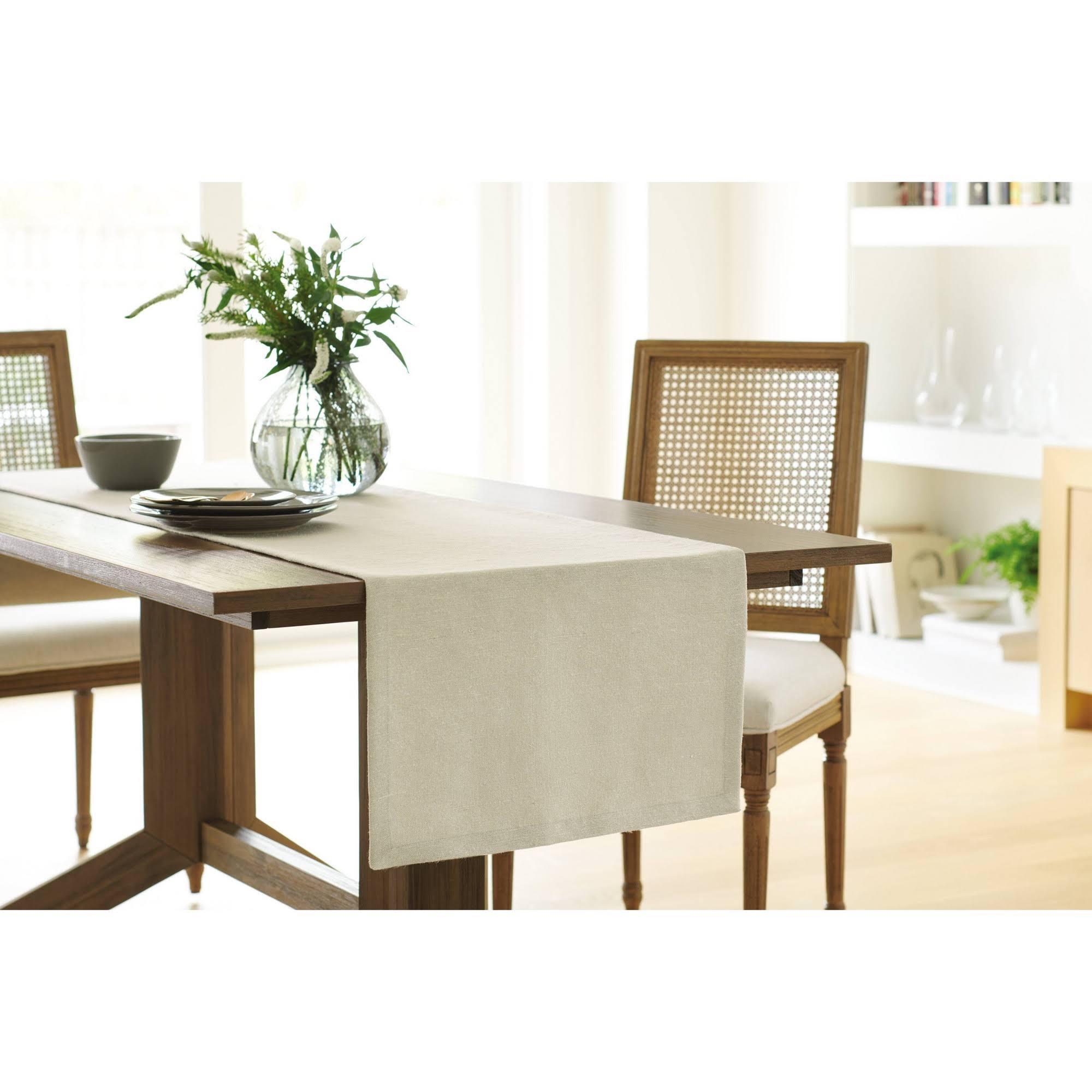 Natick Fabric Seat Cane Back Dining Chair Beige - Threshold