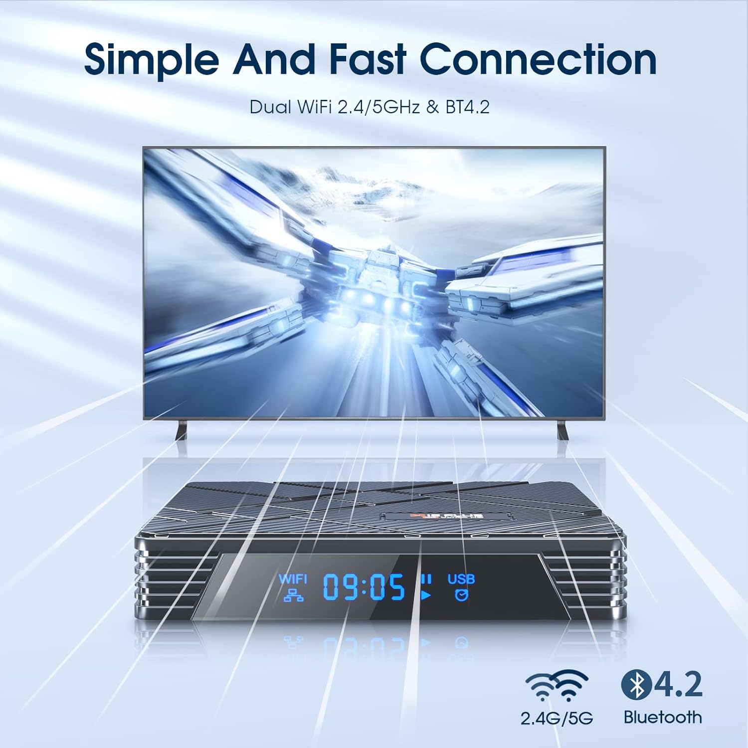 2022 Newest Android TV Box 11.0, X12 Plus Android TV Box 4GB RAM 32GB ROM with RK3318 Quad-Core 64 Bits