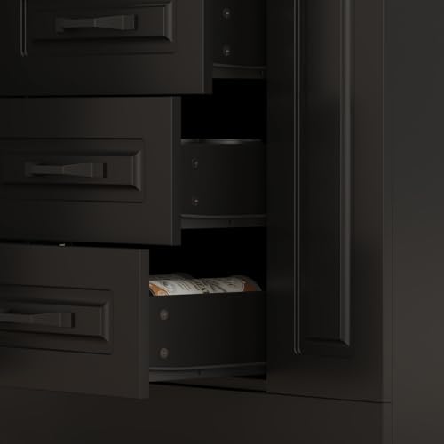 94.5" W Stationary Kitchen Island Storage Cabinet with Built-in Power Outlet, 2 Countertop, Adjustable Shelves & 3 Drawers for Dining Room