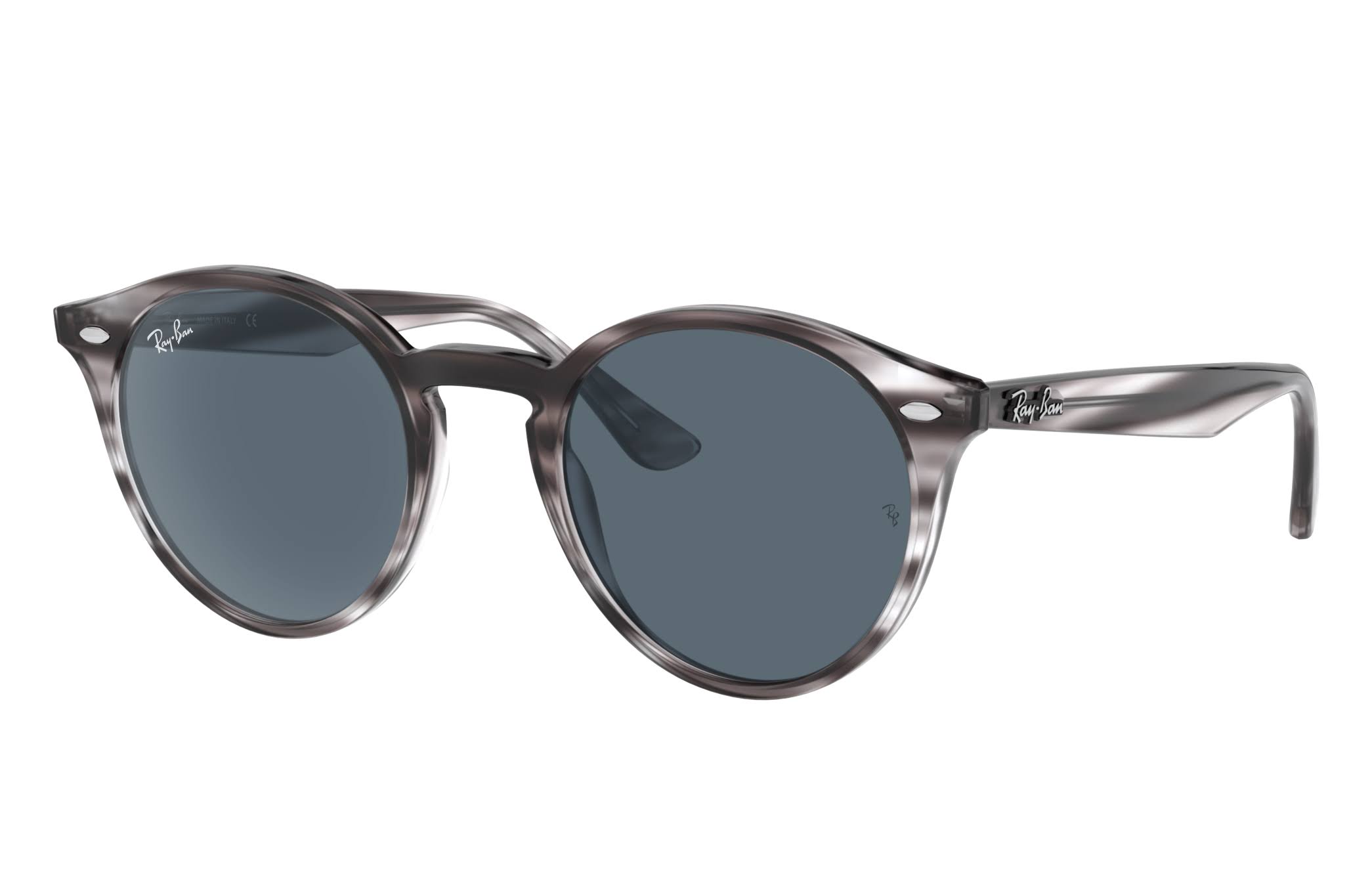 Ray Ban RB2180 Sunglasses - 643087 Stripped Grey Havana/Dark Grey