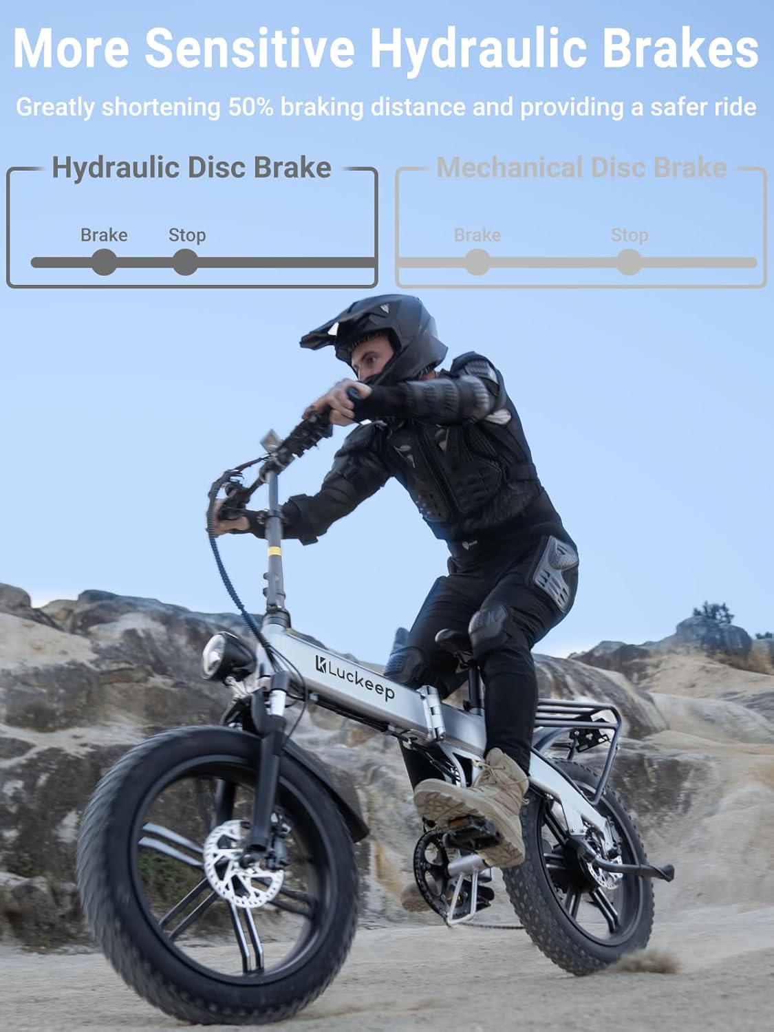 Folding Electric Bike for Adults 1200W Peak BaFang Motor 30MPH 60Miles Range 48V 15AH (720WH) Removable Battery 20" Fat Tire E-Bikes for Adults UL