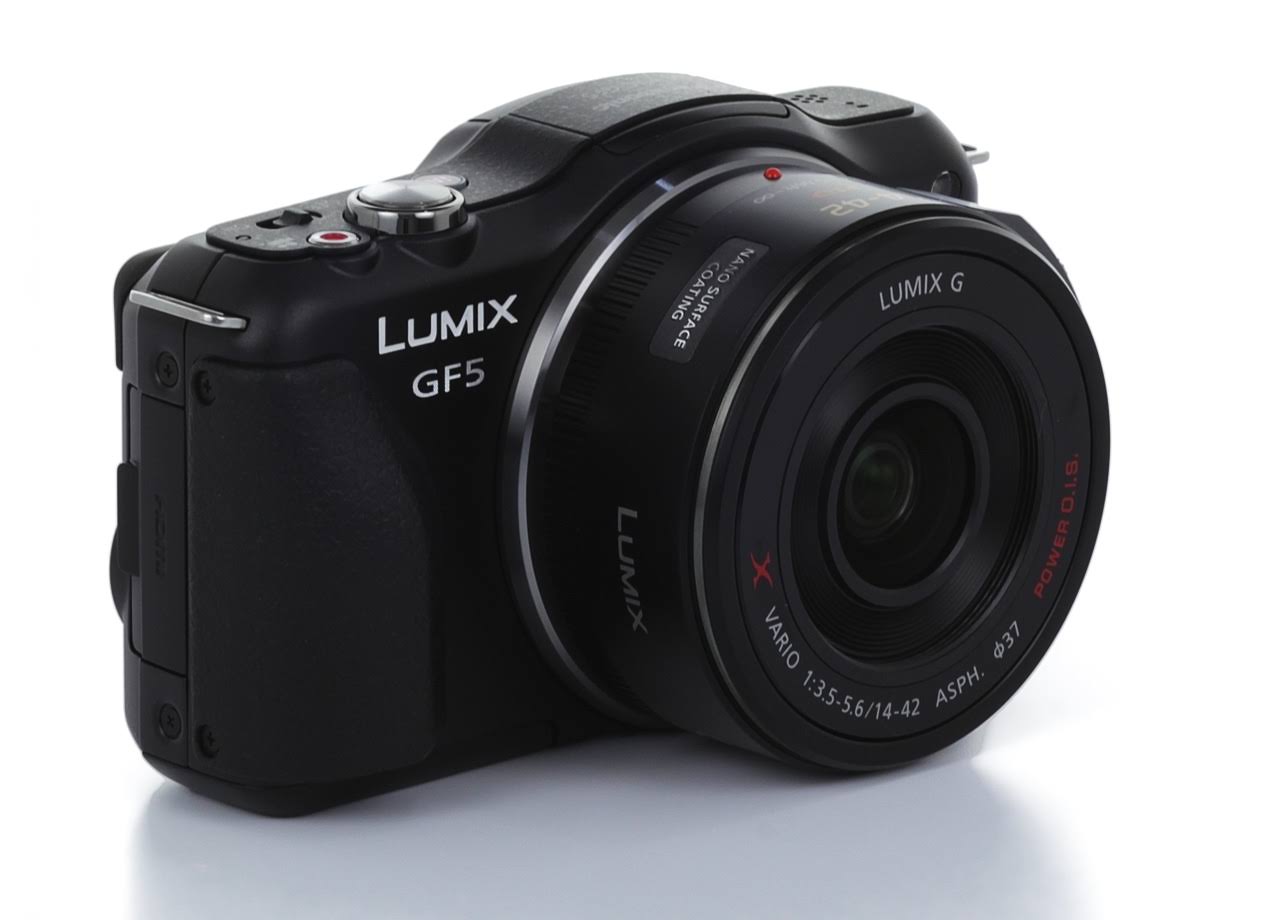 Panasonic Lumix DMC-GF5 12.1 MP Mirrorless Digital Camera - Black - X VARIO PZ 14-42mm lens - Megean
