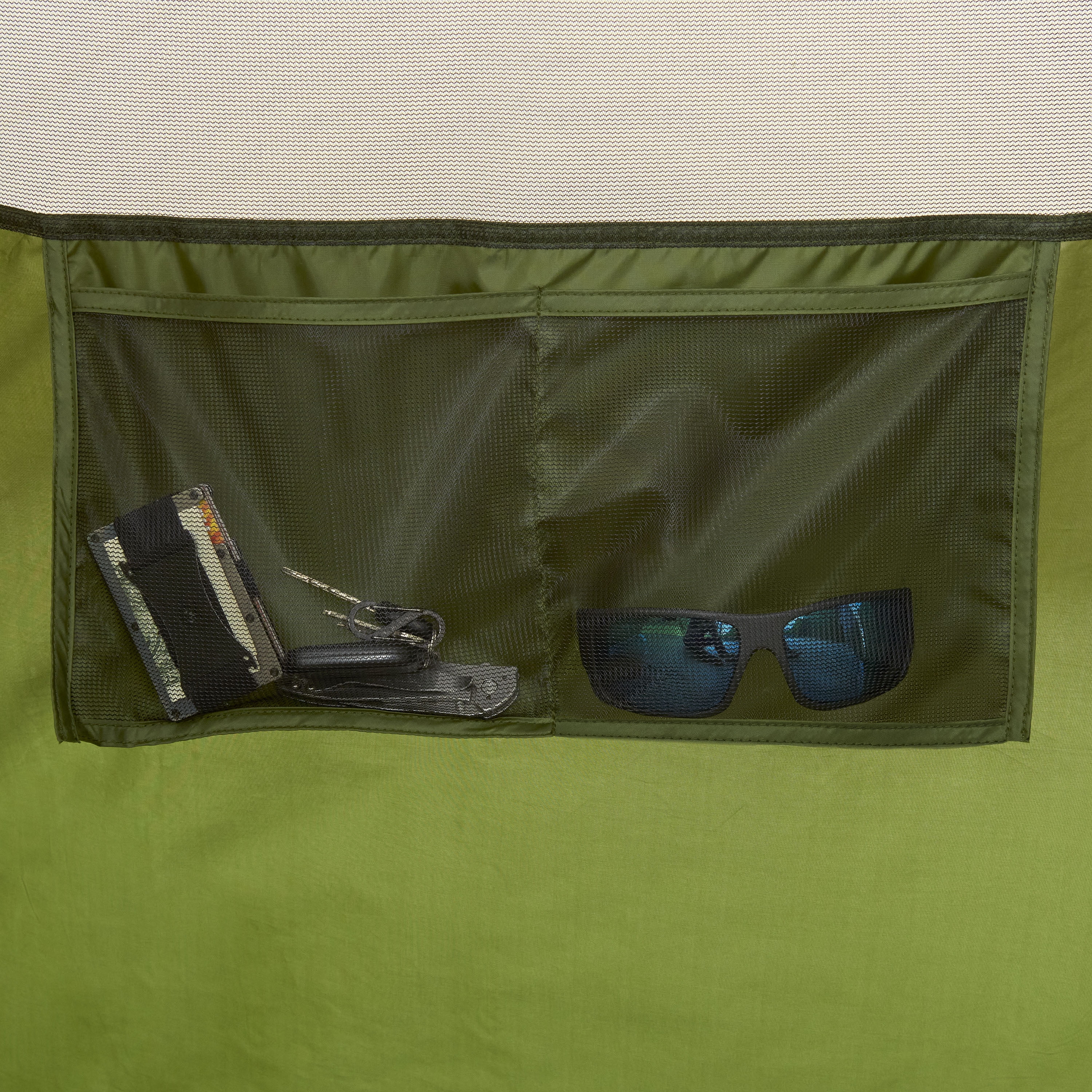 Slumberjack Riverbend 10-Person, 3-Room, Hybrid Dome Tent, Off-White / Green, with Full Fly, Weight 26 Lbs. 6 oz.