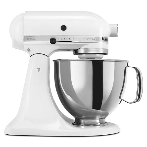KitchenAid Artisan Series 5 Quart Tilt Head Stand Mixer with Pouring Shield KSM150PS, Removable bowl, Aqua Sky