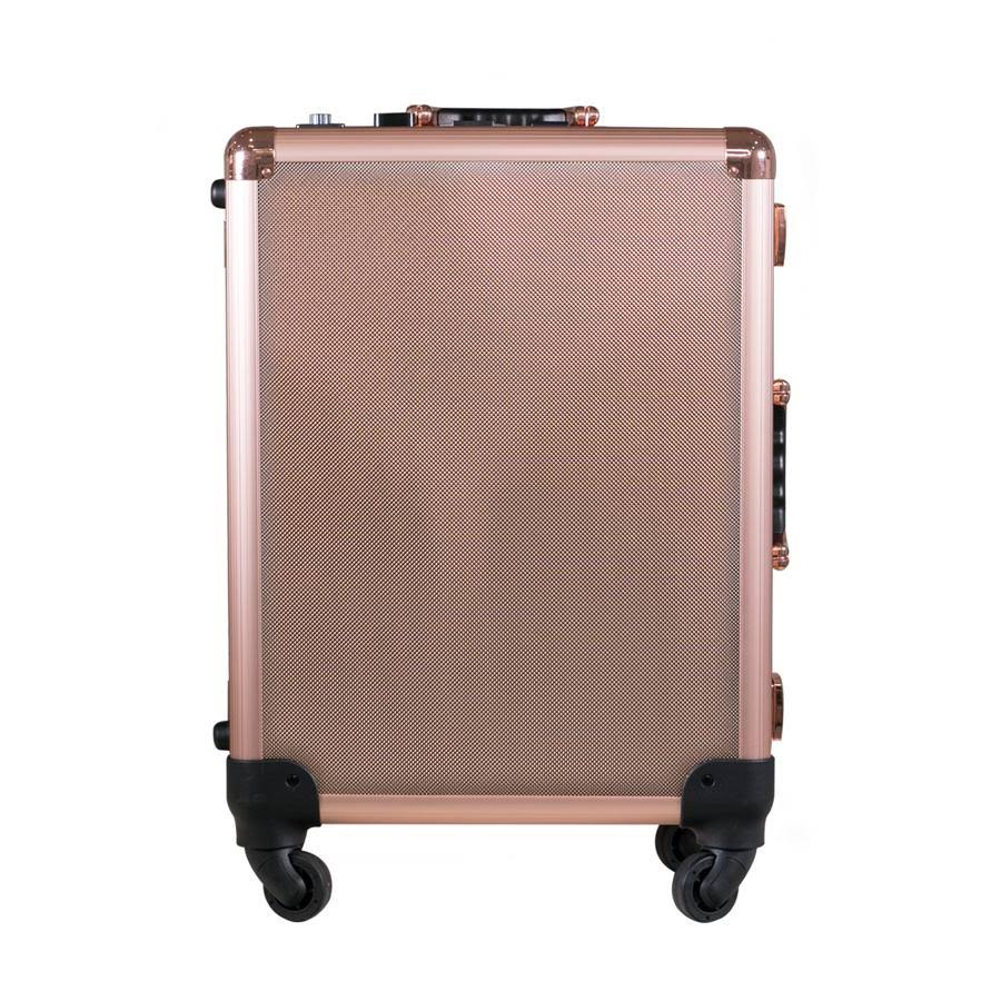 SlayCase XL Vanity Travel Train Case in Rose Gold Bling
