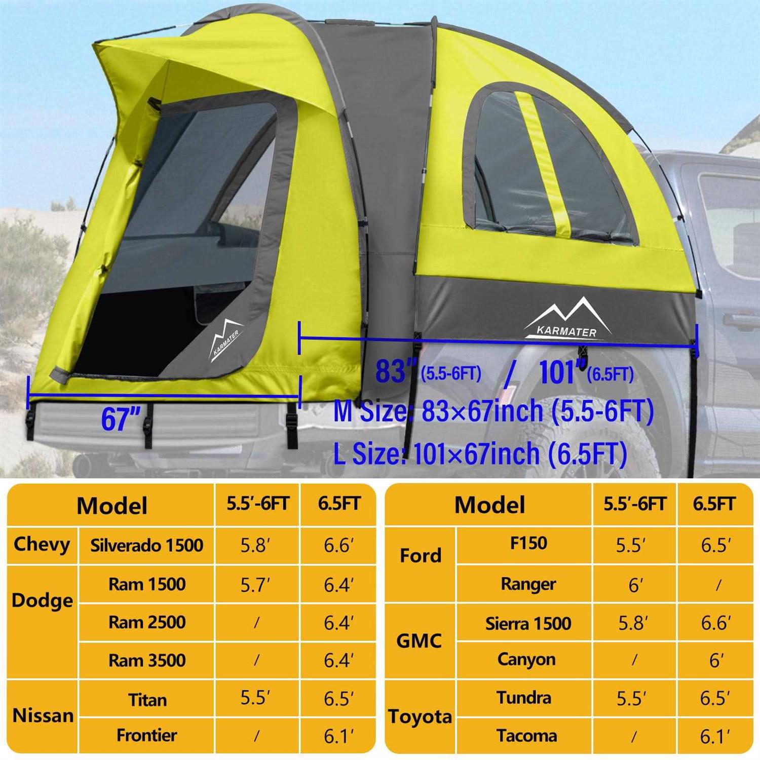 M KARMATER Pickup Truck Tent - Sports Supplies Online Store
