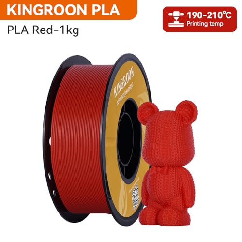 Kingroon PLA 3D Printer Filament, 12Rolls, Dimensional Accuracy +/- 0.03 mm, 12kg Spool(26.4lbs)