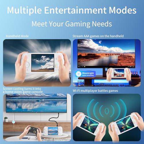 RG 406H Retro Handheld Game Console with 4-inch IPS Screen RGB Lighting Handheld Retro Gaming Console with Android 13 System and 128G TF Card 5000mAh