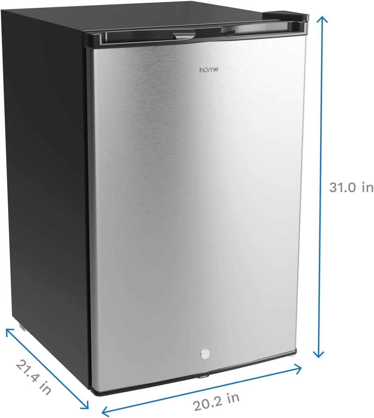 hOmelabs Upright Freezer - 1.1 Cubic Feet Compact Reversible Single Door Vertical Freezer with Child Door Lock