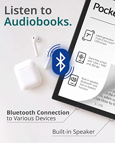 Pocketbook Era E-Reader, Stardust Silver, 16GB | 7ʺ Glare-Free & Eye-Friendly Touch-Screen with E -Ink Technology | Waterproof | Text-to-Speech