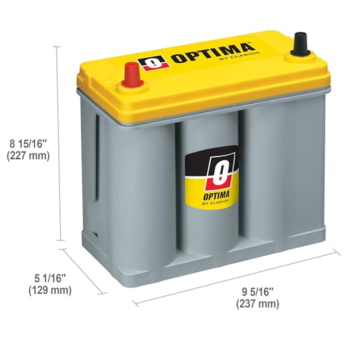 OPTIMA Batteries High Performance DS46B24R YellowTop Dual Purpose Sealed AGM Car, Truck and SUV Battery, 450 CCA, Maintenance Free