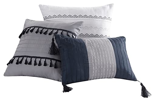 Riverbrook Home 100% Polyester Comforter Set, Queen, Hillcrest - Ivory/Gold, 9 Piece Set