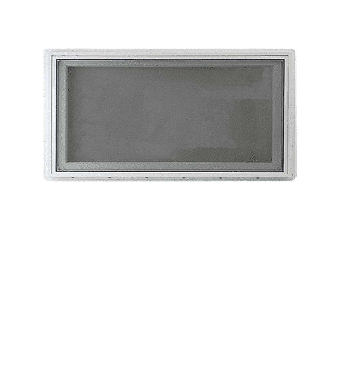 Shed Windows and More 36" x 12" Inward Opening Awning Window Tempered Low-E Glass White Vinyl Frame Casement Window