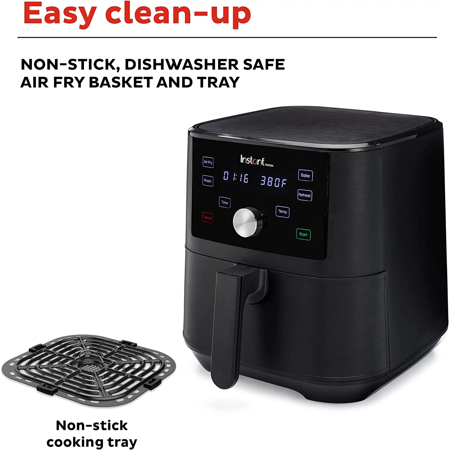 Excellent Instant Vortex Plus Air Fryer Oven  6 Quart  From the Makers of Instant Pot  6-in-1  Broil  Roast  Dehydrate  Bake  Non-stick and
